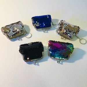 Kiss Lock Sequin Coin Purse New